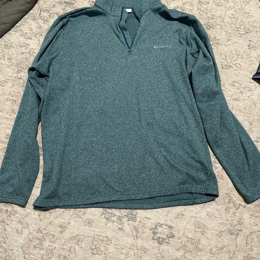 Columbia Teal Long Sleeve quarter zip